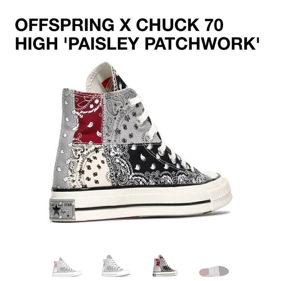 Converse Chuck Taylor All-Star 70s Hi Offspring Paisley Black - Picture 2 of 16